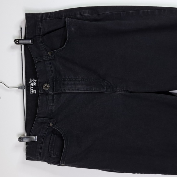 Terra & Sky Skinny Faded Black Jeans Size 16W - Picture 3 of 14